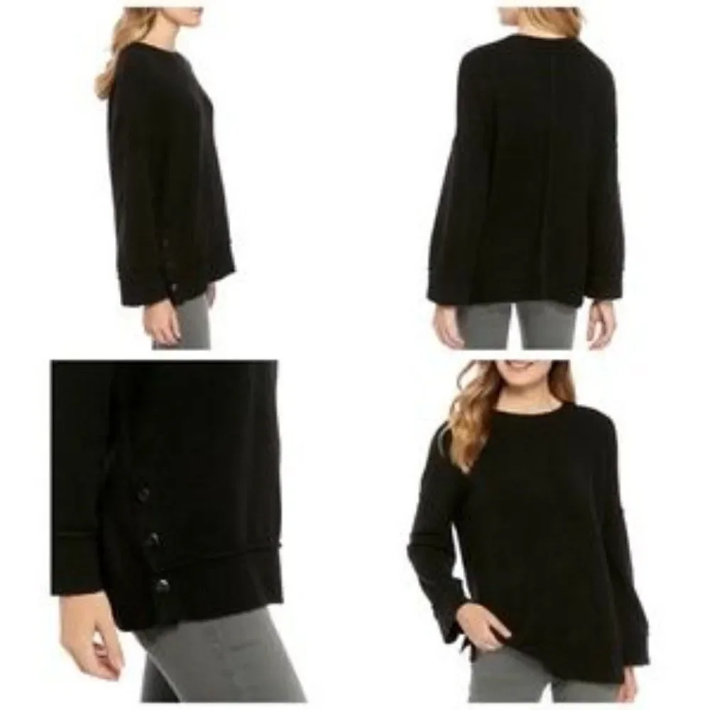 New Directions knit sweater button detail sz small